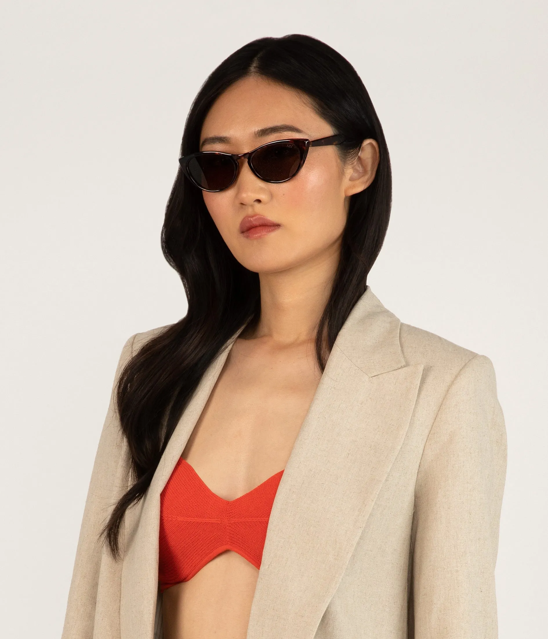 AMARA Brown Cat-Eye Sunglasses