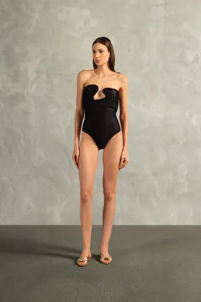 Waves Strapless Swimsuit