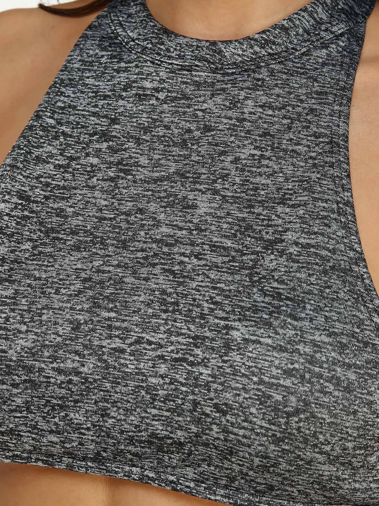Wholesale Grey Halter Sleeveless Plain Backless Two Piece Bikinis